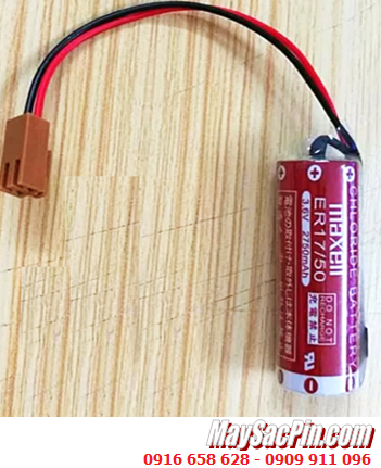 Maxell ER17/50 (Zắc trắng nhỏ); Pin nuôi nguồn PLC Maxell ER17/50 3.6v 2750mAh Lithium Thionyl Chloride